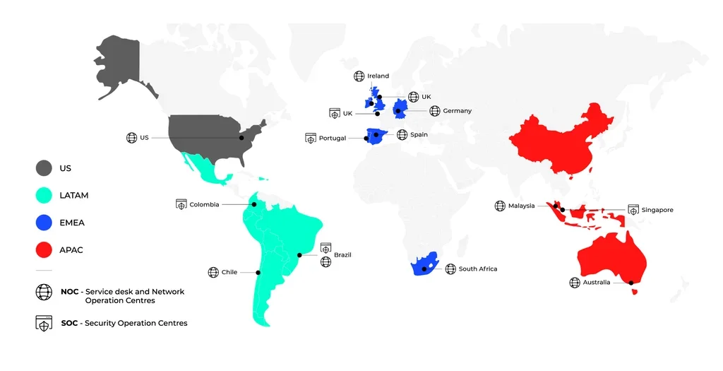 Map SOC Locations